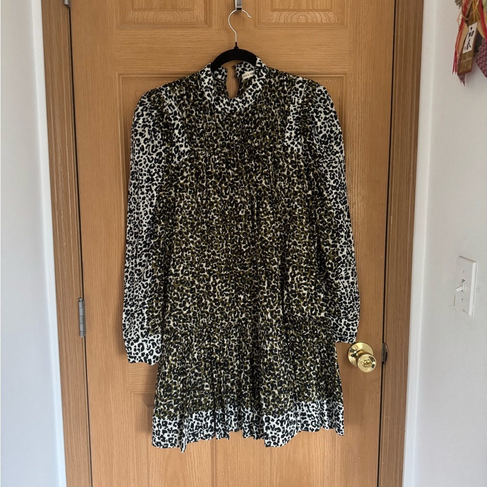 Ulla Johnson Black and White Leopard Kids Dress